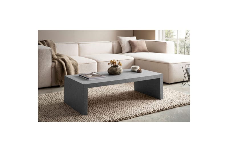 Sohvapöytä Wohnling suorakulmainen 110 cm, kivioptiikka, moderni ilme Harmaa - Harmaa - Huonekalut - Pöytä & ruokailuryhmä - Sohvapöytä