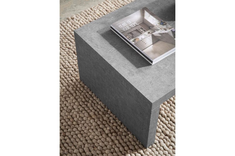 Sohvapöytä Wohnling suorakulmainen 110 cm, kivioptiikka, moderni ilme Harmaa - Harmaa - Huonekalut - Pöytä & ruokailuryhmä - Sohvapöytä