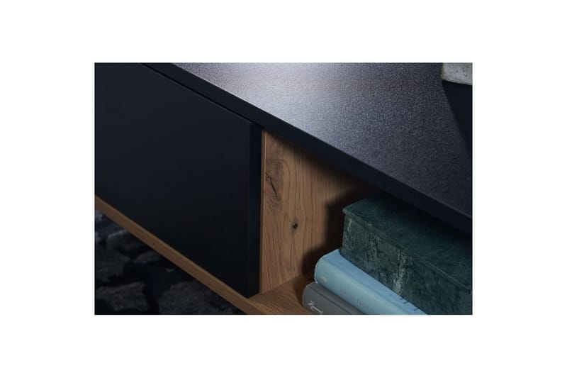 Sohvapöytä Wohnling Suorakulmainen MDF, tammen ilme, iso laatikkolokerikko, moderni ilme - Huonekalut - Pöytä & ruokailuryhmä - Sohvapöytä