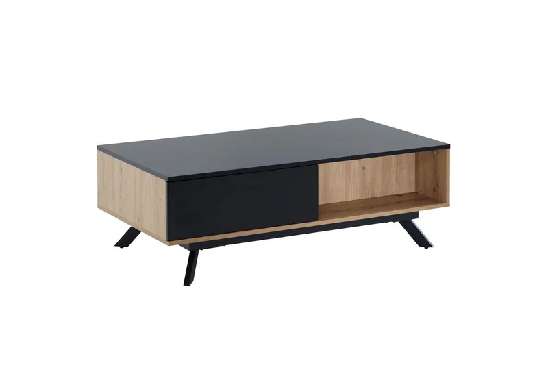 Sohvapöytä Wohnling Suorakulmainen MDF, tammen ilme, iso laatikkolokerikko, moderni ilme, undefined