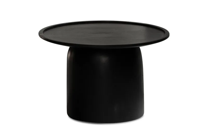 Sohvapöytä Wohnling Täyspuinen pyöreä 60 cm sylinterimäinen jalusta klassinen moderni, undefined