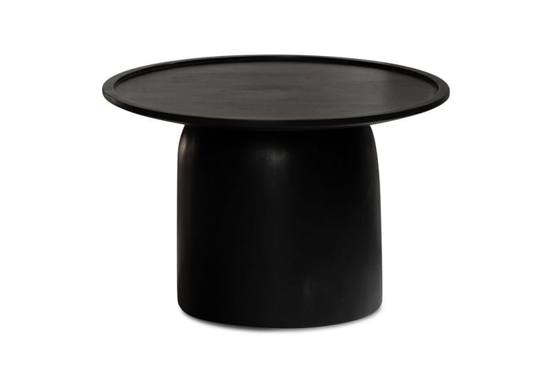 Sohvapöytä Wohnling Täyspuinen pyöreä 60 cm sylinterimäinen jalusta klassinen moderni, undefined