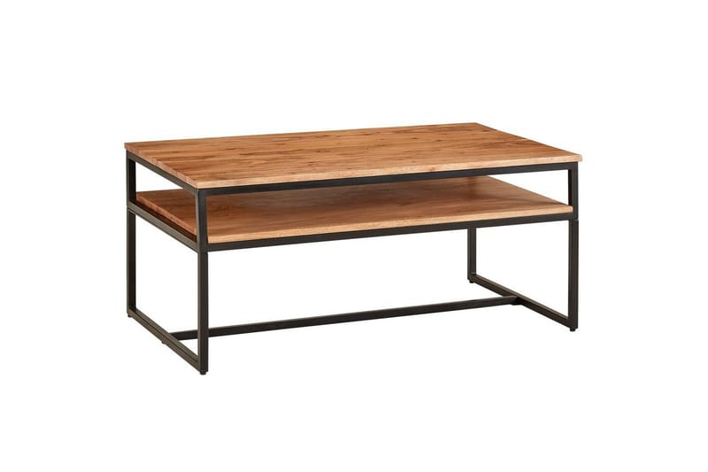 Sohvapöytä Wohnling Vankkaa puuta 100 cm suorakaide tarjottimella, moderni, undefined