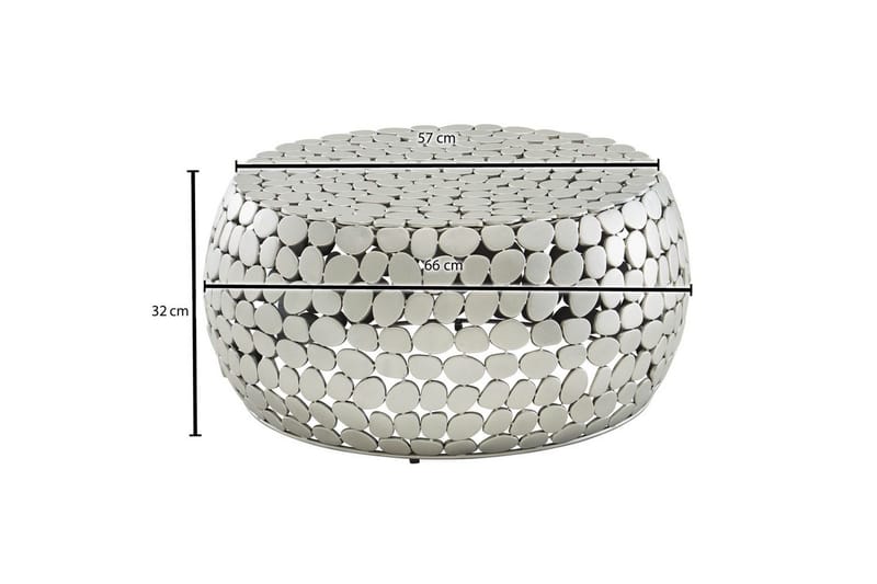 Sohvapöytä Wohnling Pyöreä metallilevytyyli mattapintainen moderni - Huonekalut - Pöytä & ruokailuryhmä - Sohvapöytä