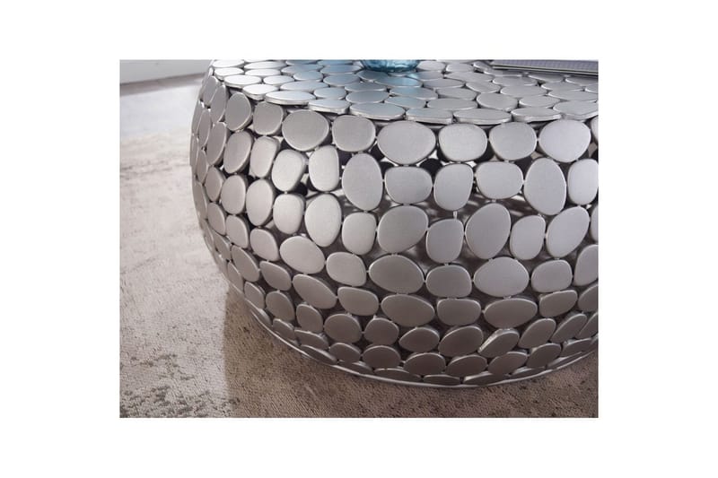 Sohvapöytä Wohnling Pyöreä metallilevytyyli mattapintainen moderni - Huonekalut - Pöytä & ruokailuryhmä - Sohvapöytä