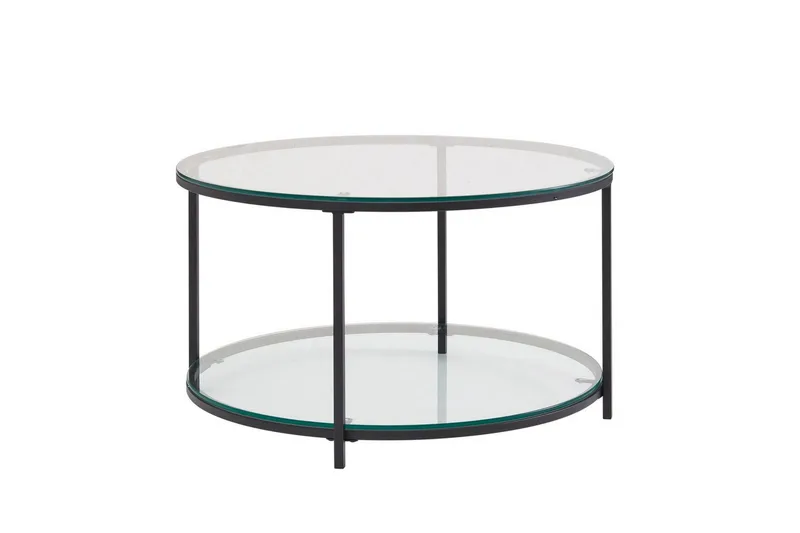 Sohvapöytä Wohnling Pyöreä turvalasi lasialustalla moderni, undefined