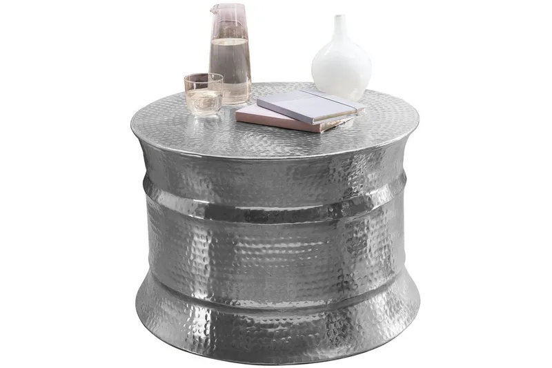 Sohvapöytä Wohnling Pyöreä vasaroitu alumiinipinta lakattu itämainen, undefined