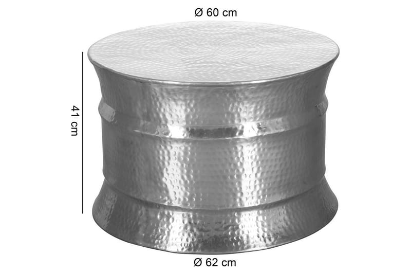 Sohvapöytä Wohnling Pyöreä vasaroitu alumiinipinta lakattu itämainen - Huonekalut - Pöytä & ruokailuryhmä - Sohvapöytä