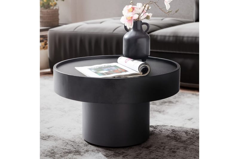 Sohvapöytä Wohnling Pyöreä 60 cm sienimäinen metallinen moderni ulkoasu - Huonekalut - Pöytä & ruokailuryhmä - Sohvapöytä