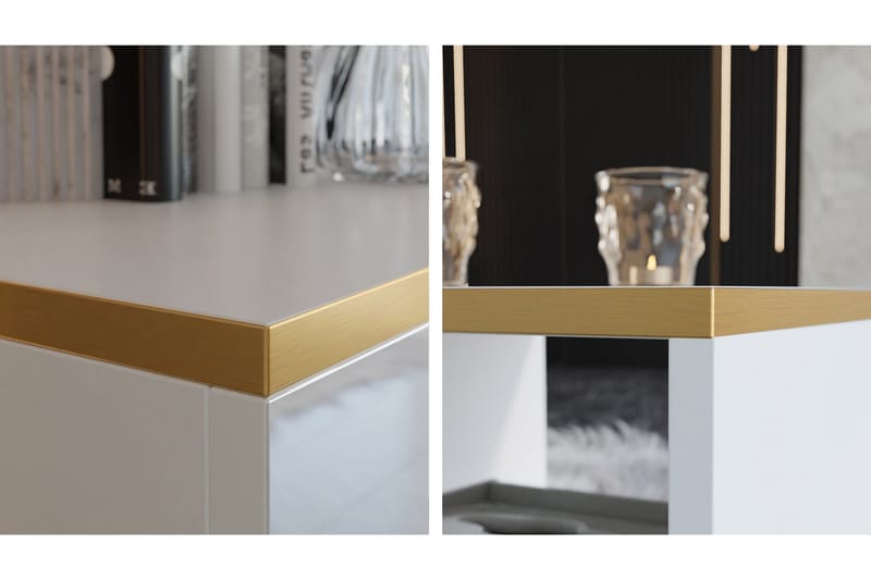 Sohvapöytä Worthing 100 cm - Valkoinen - Huonekalut - Pöytä & ruokailuryhmä - Sohvapöytä