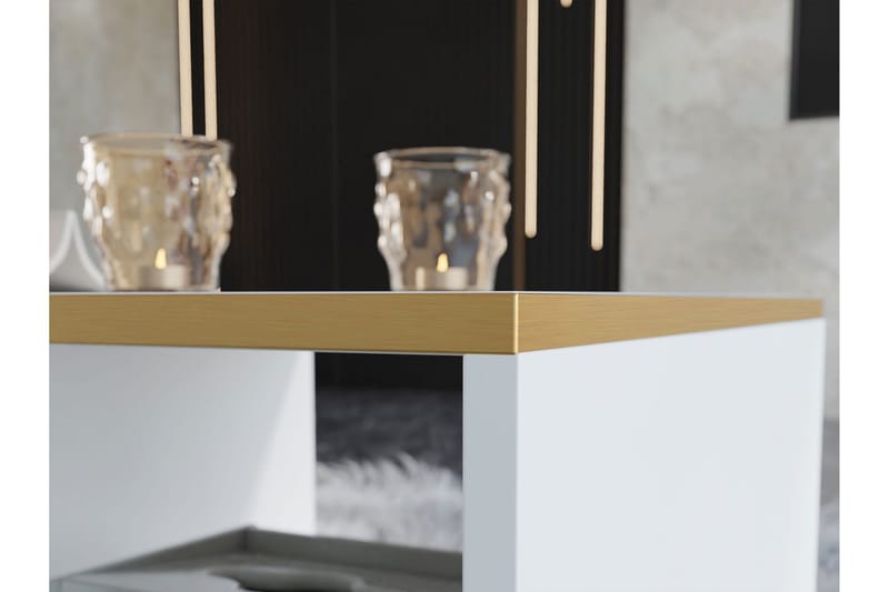 Sohvapöytä Worthing 100 cm - Valkoinen - Huonekalut - Pöytä & ruokailuryhmä - Sohvapöytä