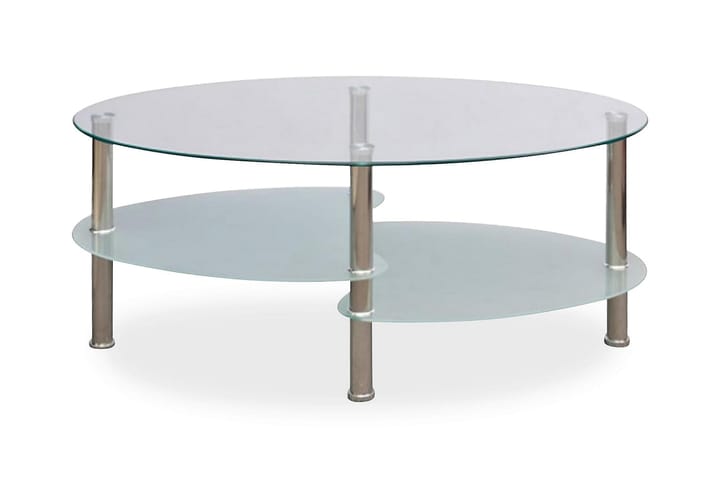 Sohvapöytä yksilöllinen 3-tasoinen muotoilu Valkoinen - Valkoinen - Sohvapöytä