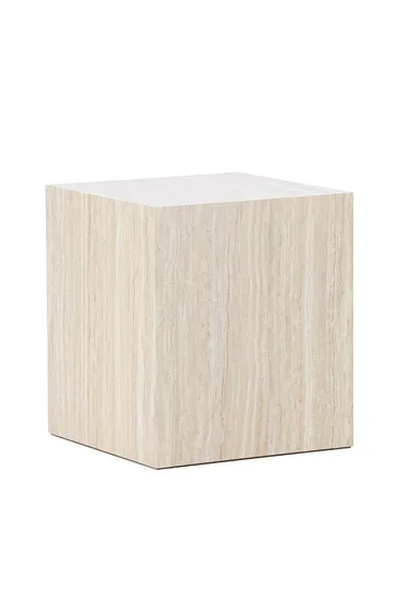 Sohvapöytä Peach York sohvapöytä 45x40x40 cm – travertiinijäljitelmä Beige - Huonekalut - Pöytä & ruokailuryhmä - Sohvapöytä