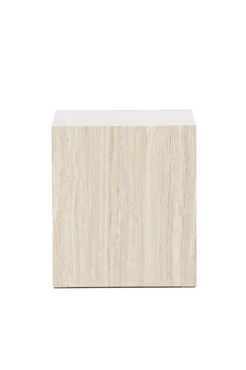 Sohvapöytä Peach York sohvapöytä 45x40x40 cm – travertiinijäljitelmä Beige - Huonekalut - Pöytä & ruokailuryhmä - Sohvapöytä