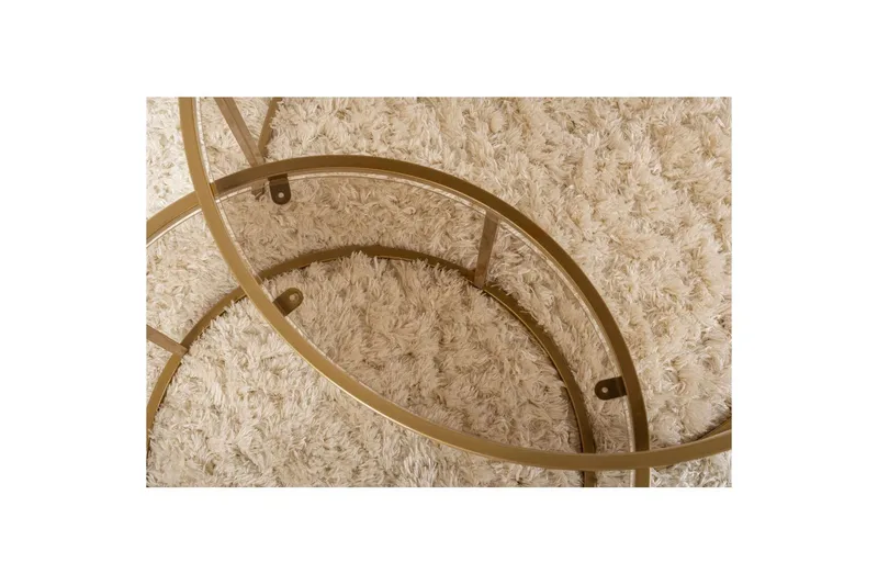 Sohvapöytäsarja - 2 osaa Rikiya Kultapronssi - Kultapronssi - Huonekalut - Pöytä & ruokailuryhmä - Apupöytä & sivupöytä - Sarjapöytä