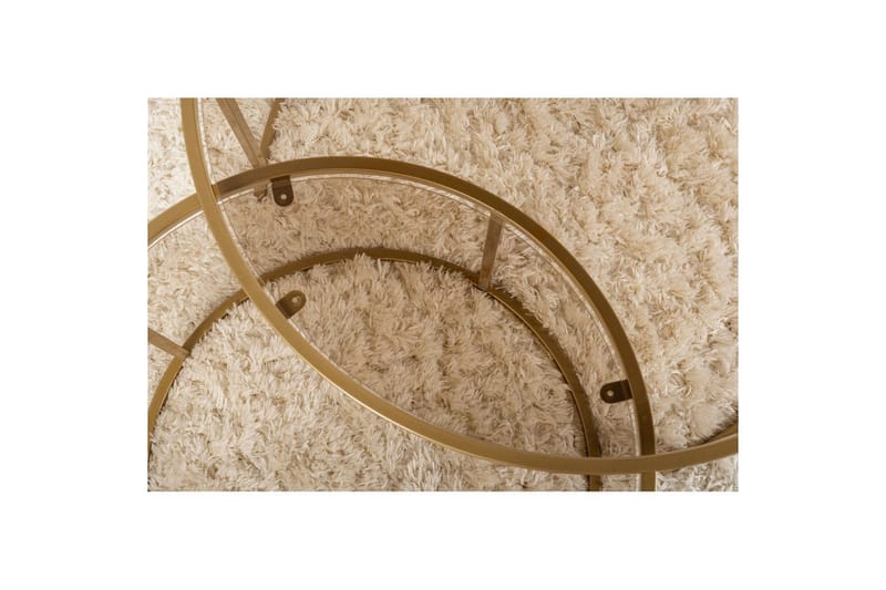 Sohvapöytäsarja - 2 osaa Rikiya Kultapronssi - Kultapronssi - Huonekalut - Pöytä & ruokailuryhmä - Apupöytä & sivupöytä - Sarjapöytä