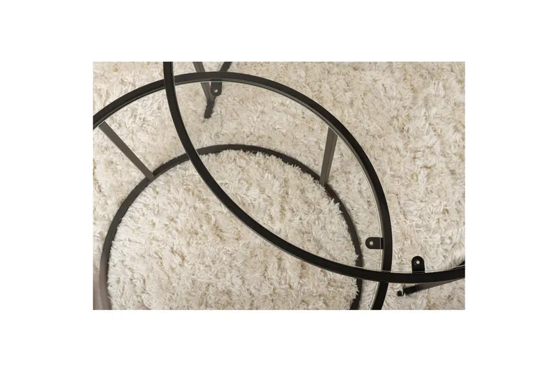 Sohvapöytäsarja - 2 osaa Rikiya Musta läpinäkyvä - Musta läpinäkyvä - Huonekalut - Pöytä & ruokailuryhmä - Apupöytä & sivupöytä - Sarjapöytä