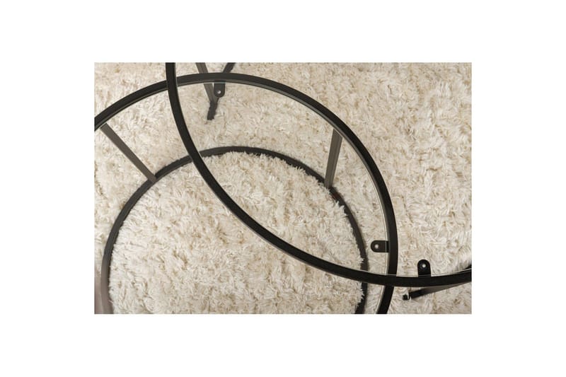 Sohvapöytäsarja - 2 osaa Rikiya Musta läpinäkyvä - Musta läpinäkyvä - Huonekalut - Pöytä & ruokailuryhmä - Apupöytä & sivupöytä - Sarjapöytä