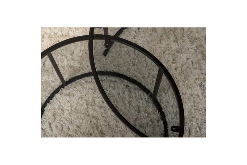 Sohvapöytäsarja - 2 osaa Rikiya Mustanharmaa - Mustanharmaa - Huonekalut - Pöytä & ruokailuryhmä - Apupöytä & sivupöytä - Sarjapöytä