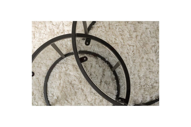 Sohvapöytäsarja - 2 osaa Rikiya pieni Mustanharmaa - Mustanharmaa - Huonekalut - Pöytä & ruokailuryhmä - Apupöytä & sivupöytä - Sarjapöytä