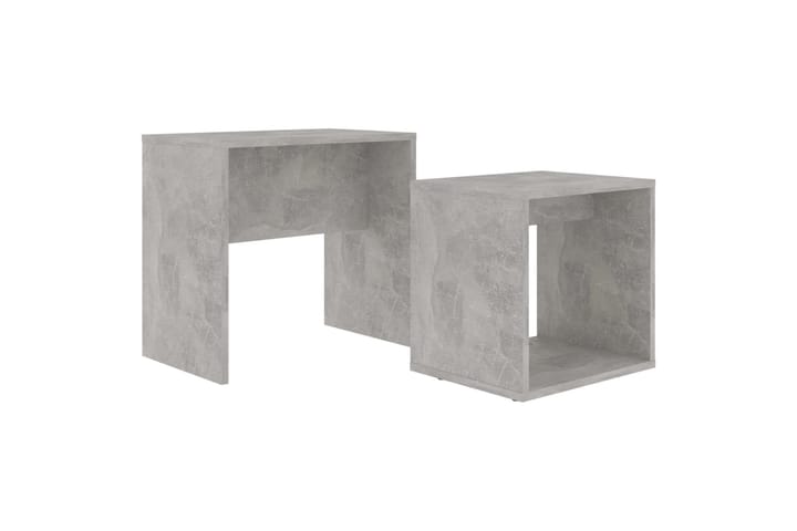 Sohvapöytäsarja betoninharmaa 48x30x45 cm lastulevy - Harmaa - Sohvapöytä