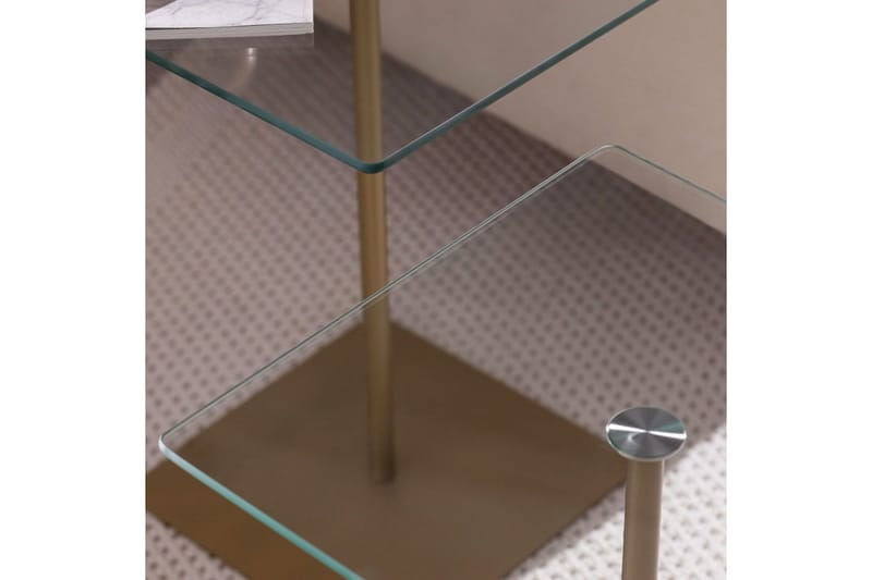 Sohvapöytäsarja Challur Kulta / Läpinäkyvä - Kulta / Läpinäkyvä - Huonekalut - Pöytä & ruokailuryhmä - Apupöytä & sivupöytä - Sarjapöytä