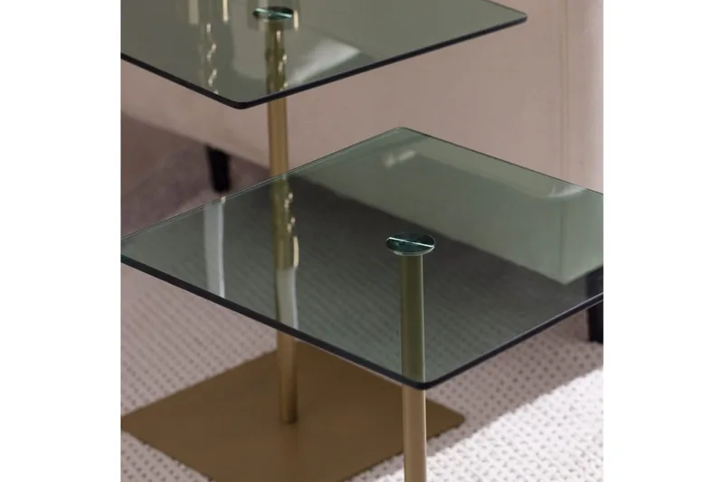 Sohvapöytäsarja Challur Kulta / Vihreä - Kulta / Vihreä - Huonekalut - Pöytä & ruokailuryhmä - Apupöytä & sivupöytä - Sarjapöytä