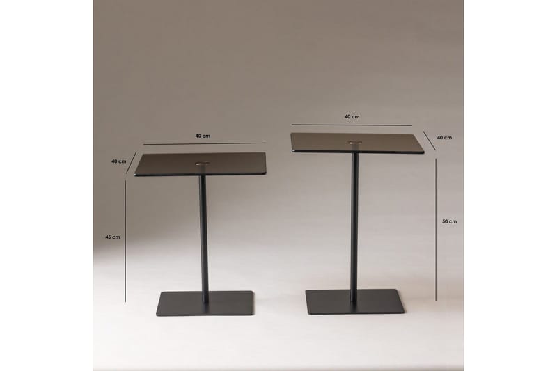 Sohvapöytäsarja Challur Musta / Bronzie - Musta / Bronzie - Huonekalut - Pöytä & ruokailuryhmä - Apupöytä & sivupöytä - Sarjapöytä