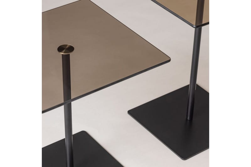 Sohvapöytäsarja Challur Musta / Bronzie - Musta / Bronzie - Huonekalut - Pöytä & ruokailuryhmä - Apupöytä & sivupöytä - Sarjapöytä