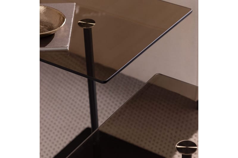 Sohvapöytäsarja Challur Musta / Bronzie - Musta / Bronzie - Huonekalut - Pöytä & ruokailuryhmä - Apupöytä & sivupöytä - Sarjapöytä