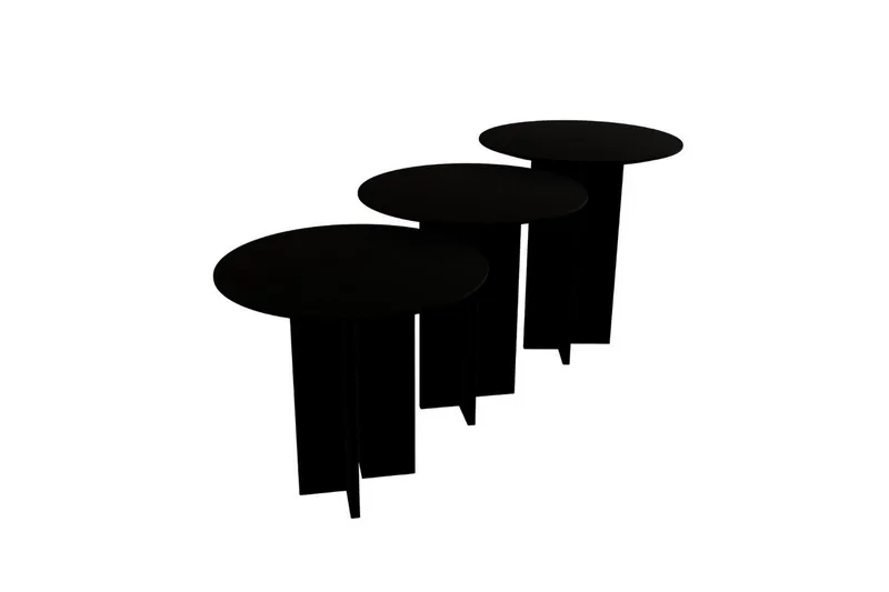 Sohvapöytäsarja Glenure Musta, Musta