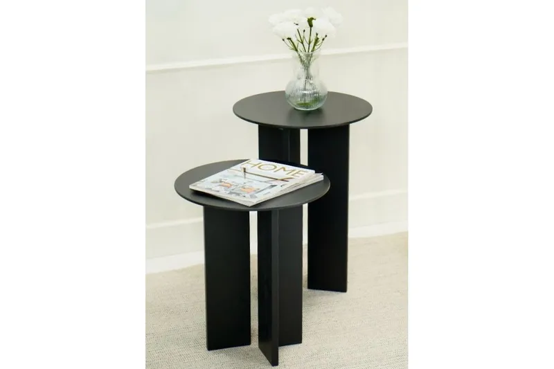 Sohvapöytäsarja Glenure Musta - Musta - Huonekalut - Pöytä & ruokailuryhmä - Apupöytä & sivupöytä - Sarjapöytä