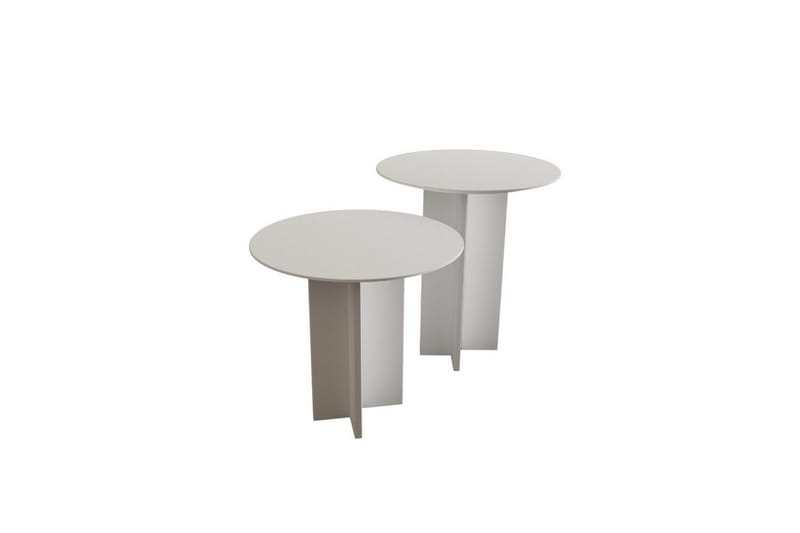 Sohvapöytäsarja Glenure Valkoinen, Valkoinen