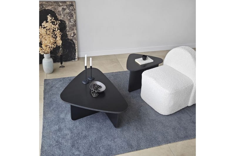 Sohvapöytäsarja Jewa Sarja Musta - Musta - Huonekalut - Pöytä & ruokailuryhmä - Apupöytä & sivupöytä - Sarjapöytä