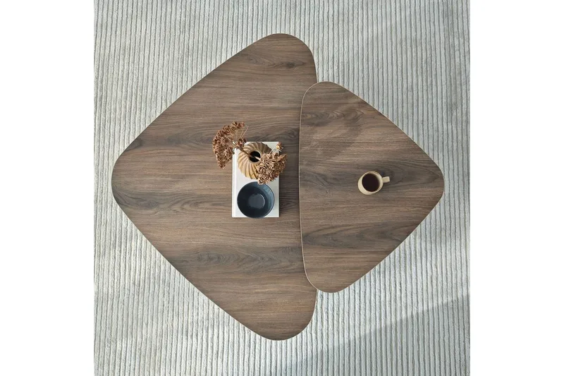 Sohvapöytäsarja Jewa Sarja Pähkinäpuu - Pähkinäpuu - Huonekalut - Pöytä & ruokailuryhmä - Apupöytä & sivupöytä - Sarjapöytä