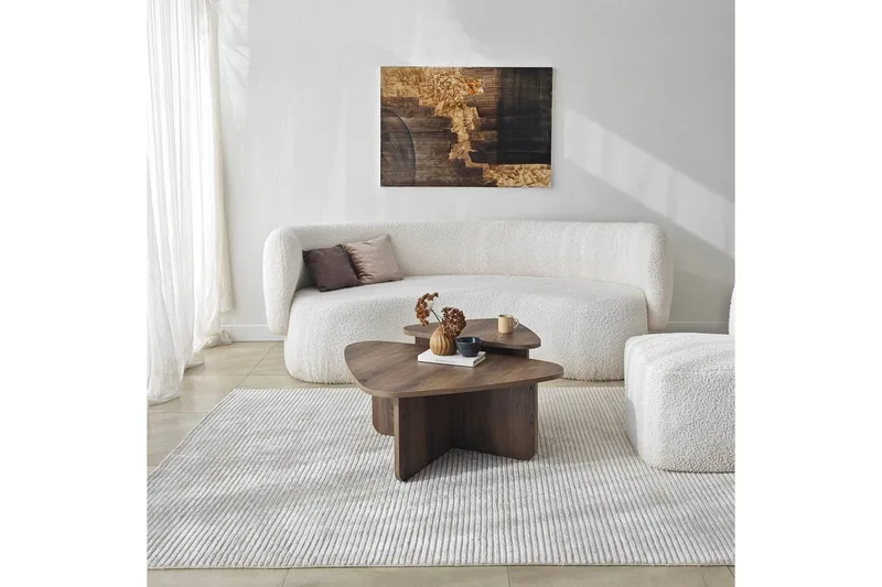 Sohvapöytäsarja Jewa Sarja Pähkinäpuu - Pähkinäpuu - Huonekalut - Pöytä & ruokailuryhmä - Apupöytä & sivupöytä - Sarjapöytä