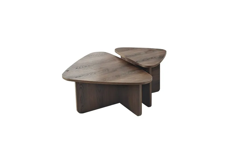 Sohvapöytäsarja Jewa Sarja Pähkinäpuu - Pähkinäpuu - Huonekalut - Pöytä & ruokailuryhmä - Apupöytä & sivupöytä - Sarjapöytä