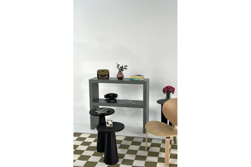 Sohvapöytäsarja Miu Kaksinkertainen Musta - Musta - Huonekalut - Pöytä & ruokailuryhmä - Apupöytä & sivupöytä - Sarjapöytä