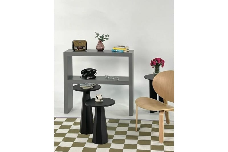 Sohvapöytäsarja Miu Kaksinkertainen Musta - Musta - Huonekalut - Pöytä & ruokailuryhmä - Apupöytä & sivupöytä - Sarjapöytä