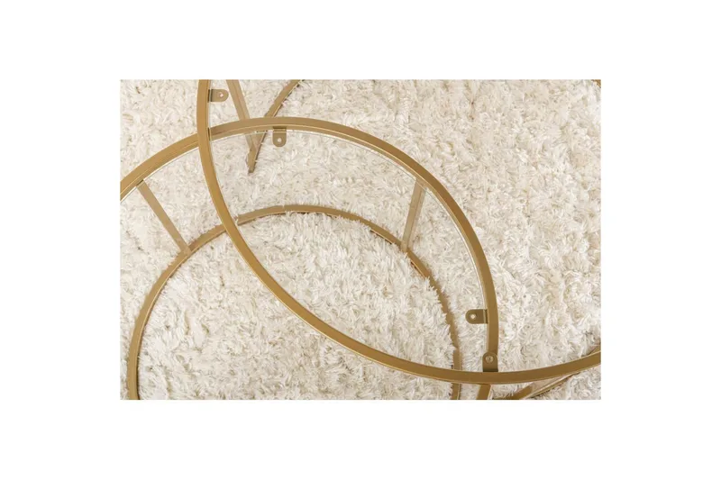 Sohvapöytäsarja Rikiya kulta läpinäkyvä - Huonekalut - Pöytä & ruokailuryhmä - Apupöytä & sivupöytä - Sarjapöytä