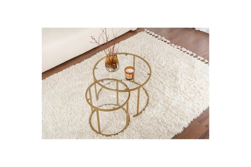 Sohvapöytäsarja Valko kulta - Kulta - Huonekalut - Pöytä & ruokailuryhmä - Apupöytä & sivupöytä - Sarjapöytä