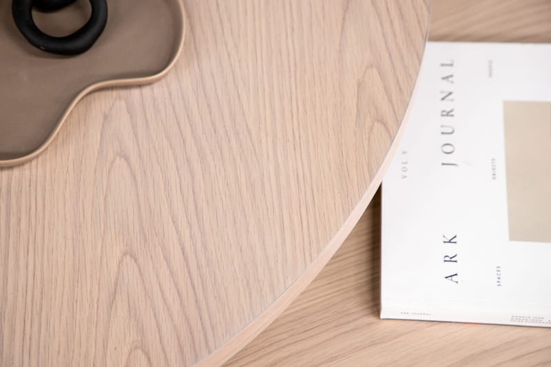 Sohvapöytäsetti Saltö 2kpl Pyöreät 85 cm/65 cm Puu Valkoinen - Valkoinen - Huonekalut - Pöytä & ruokailuryhmä - Apupöytä & sivupöytä - Sarjapöytä