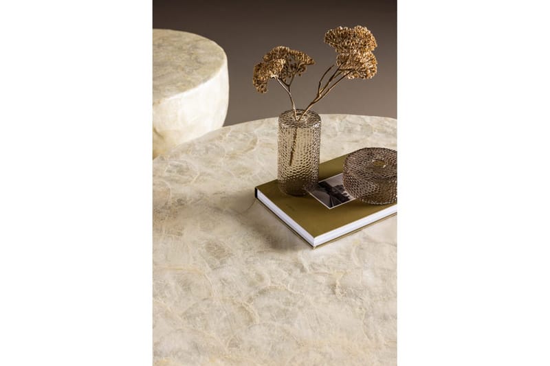 Sohvapöytäsetti VIND Sandön 2 kpl Pyöreät 70 cm/40 cm Vaaleanharmaa - Huonekalut - Pöytä & ruokailuryhmä - Apupöytä & sivupöytä - Sarjapöytä