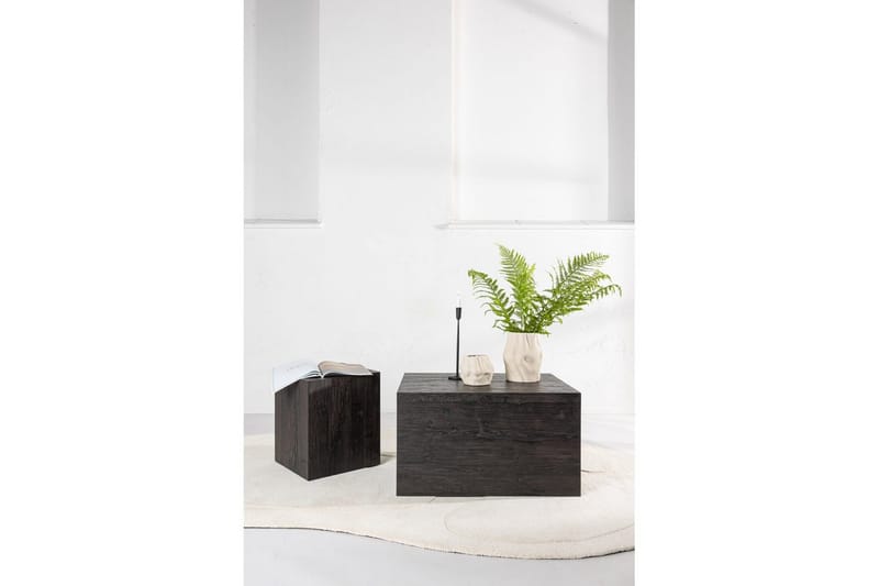 Sohvapöytäsetti York 2 kpl 60x80 cm/40x40 cm Mokka - Mokka - Huonekalut - Pöytä & ruokailuryhmä - Apupöytä & sivupöytä - Sarjapöytä