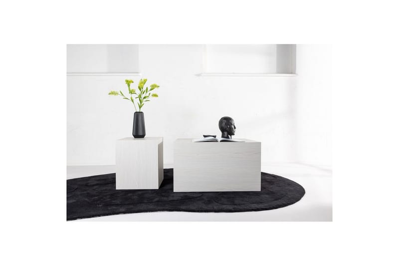 Sohvapöytäsetti York 2 kpl 60x80 cm/40x40 cm Valkoinen - Valkoinen - Huonekalut - Pöytä & ruokailuryhmä - Sohvapöytä