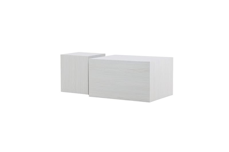 Sohvapöytäsetti York 2 kpl 60x80 cm/40x40 cm Valkoinen - Valkoinen - Huonekalut - Pöytä & ruokailuryhmä - Sohvapöytä
