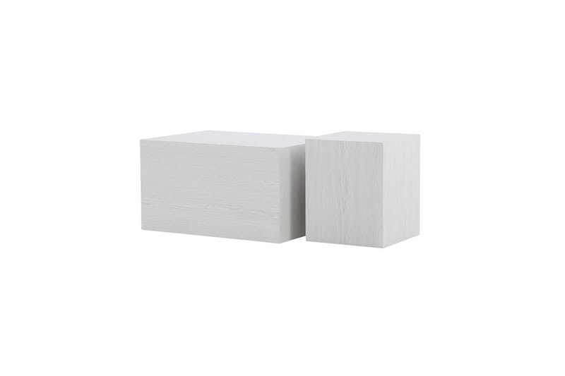 Sohvapöytäsetti York 2 kpl 60x80 cm/40x40 cm Valkoinen - Valkoinen - Huonekalut - Pöytä & ruokailuryhmä - Sohvapöytä