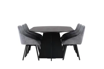 Soikea Bariso-ruokapöytä 230x115x75 cm ja 6 Rosie-ruokatuolia - Huonekalut - Pöytä & ruokailuryhmä - Ruokailuryhmä
