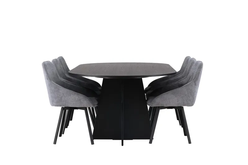 Soikea Bariso-ruokapöytä 230x115x75 cm ja 6 Rosie-ruokatuolia - Huonekalut - Pöytä & ruokailuryhmä - Ruokailuryhmä