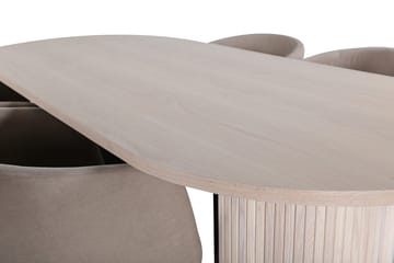 Soikea ruokailuryhmä Venture Home Bianca, Berit Beige Vaalea puu 4 kpl - Huonekalut - Pöytä & ruokailuryhmä - Ruokailuryhmä